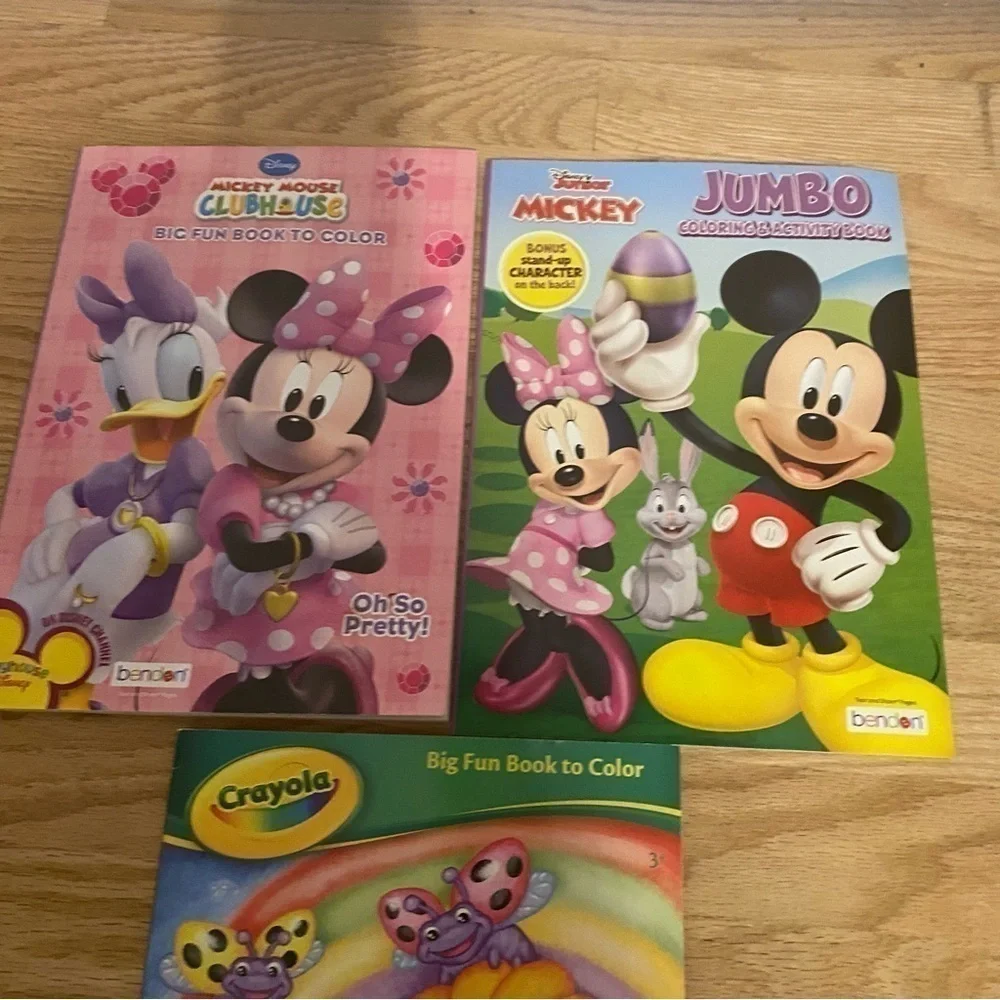 Disney Coloring Book Crayola Bundle Jumbo Easter Minnie Mickey Daisy Busy Bugs